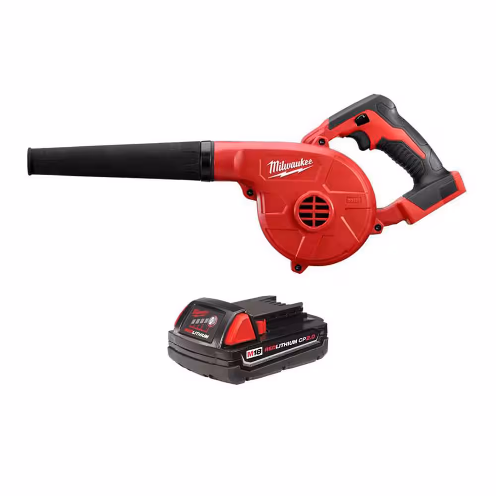 Milwaukee M18 18V Lith-Ion Cordless Compact Blower w/ 2.0 Ah Battery