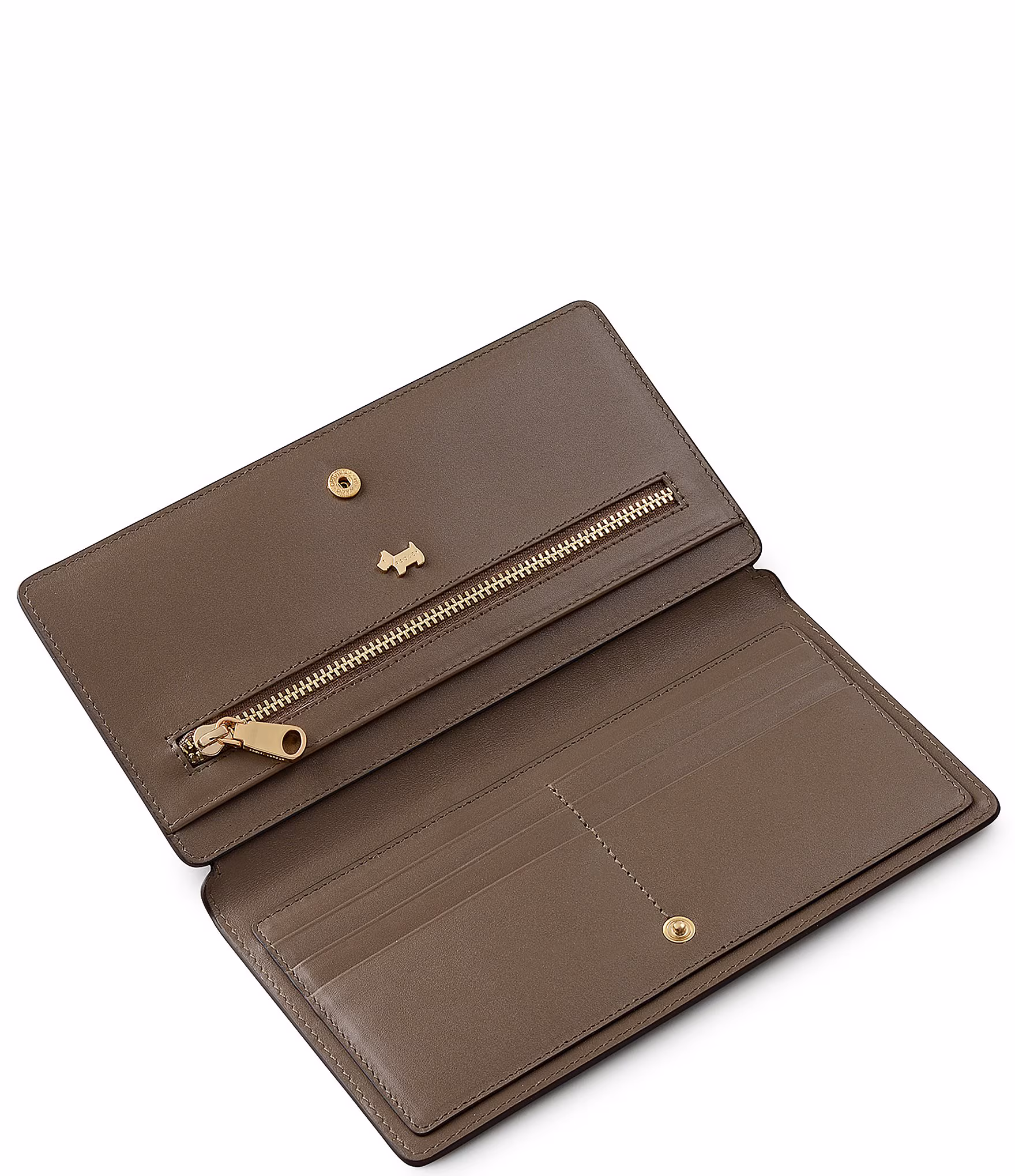 Leather Coin Street Stud Large Bifold Wallet
