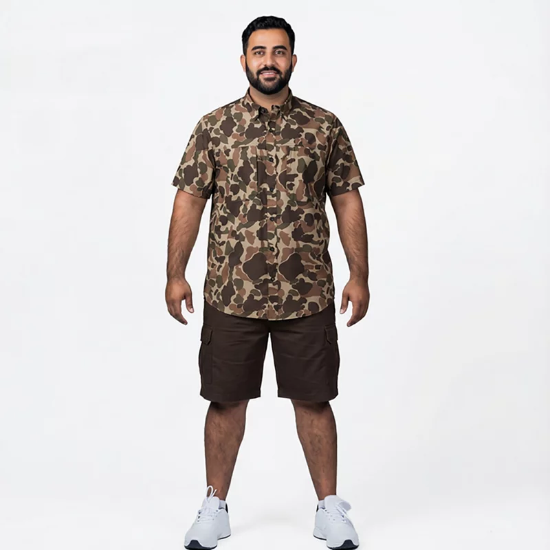 Magellan Outdoors Men's Lightweight Ripstop Button Down Short Sleeve Shirt
