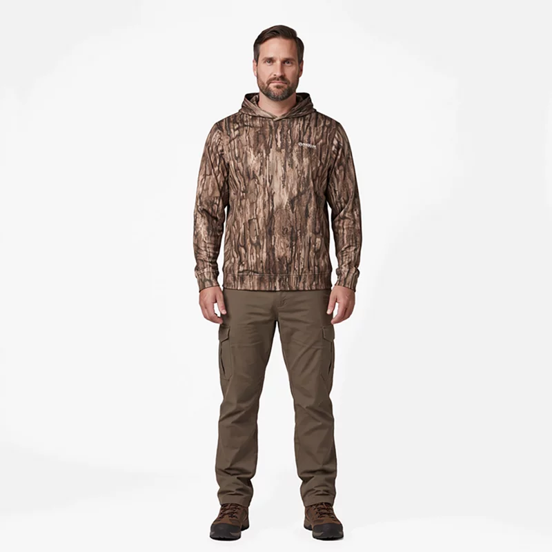 Magellan Outdoors Hunt Gear Men's Eagle Pass Tech Mesh Long Sleeve Hooded T-shirt