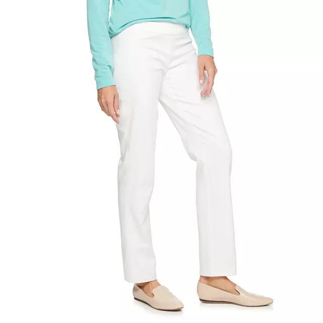 Petite Croft & Barrow® Effortless Pull-On Straight Leg Pants