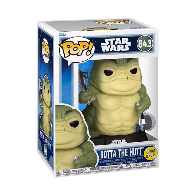 Funko POP! Star Wars: The Mandalorian and Grogu Rotta the Hutt 4.4-in Vinyl Figure