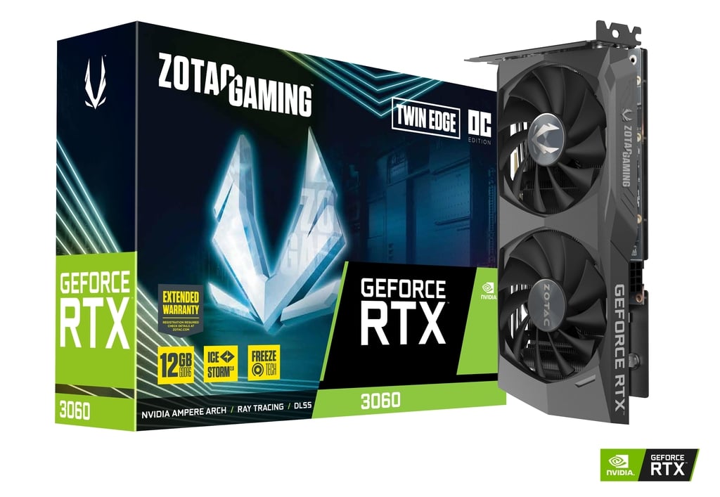 Zotac NVIDIA GeForce RTX 3060 Twin Edge Dual-Fan Graphics Card