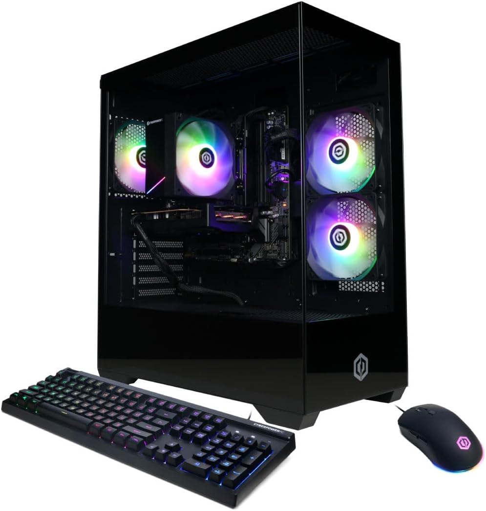 G250 Gaming PC; Intel Core i5 14th Gen 14400F 1.8GHz Processor; NVIDIA GeForce RTX 5060 8GB GDDR7; 16GB DDR4-3200 RAM; 1TB Solid State Drive
