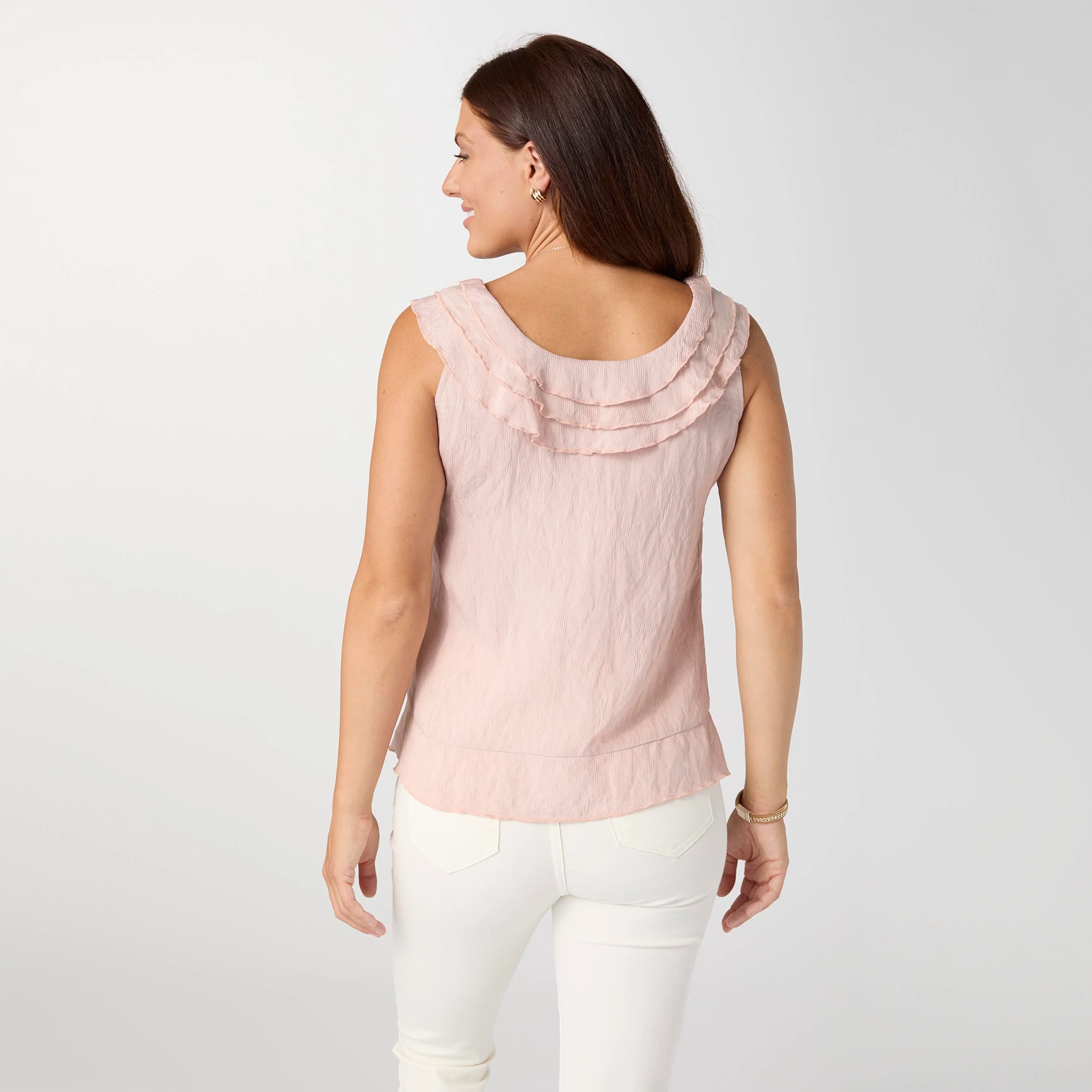 Greer Ruffled Sleeveless Vest