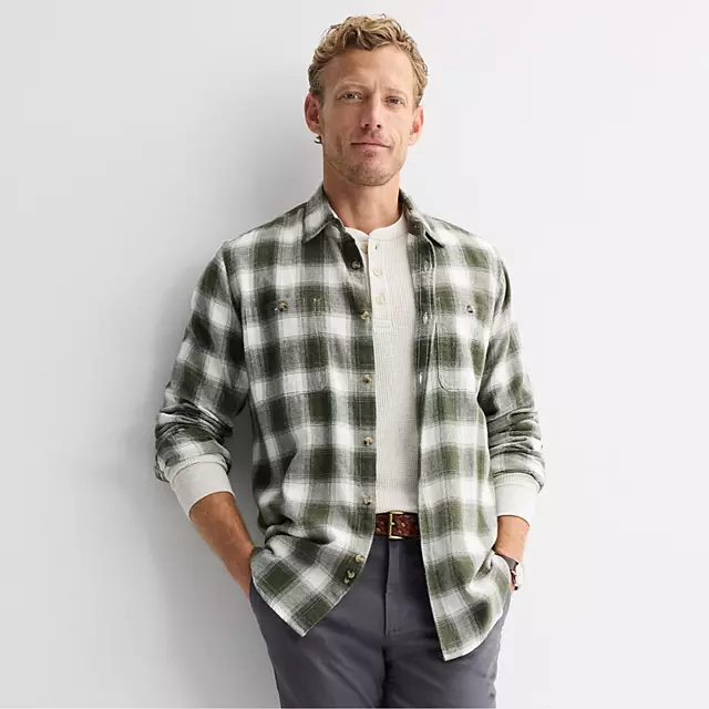 Men's Sonoma Goods For Life® Supersoft Flannel Button-Down Shirt