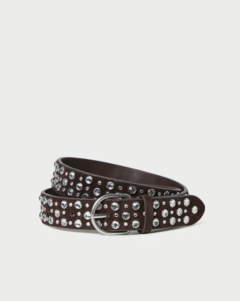 Suede Studded Rebound Belt