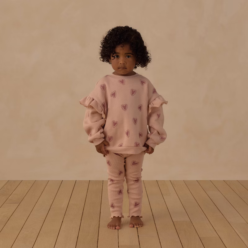 Little Girls 2pc Fleece Sweatshirt And Joggers Set