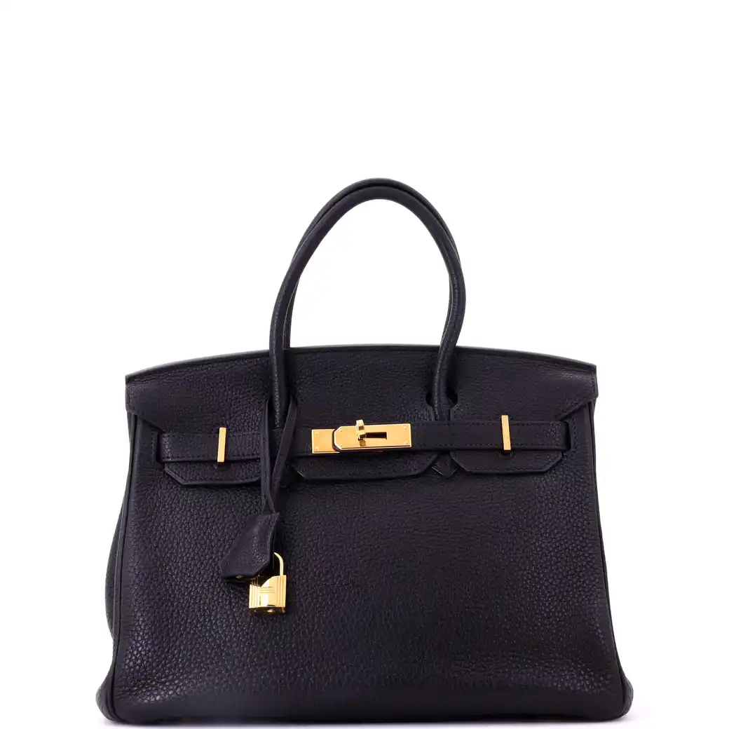 Birkin Handbag Black Togo with Gold Hardware 30