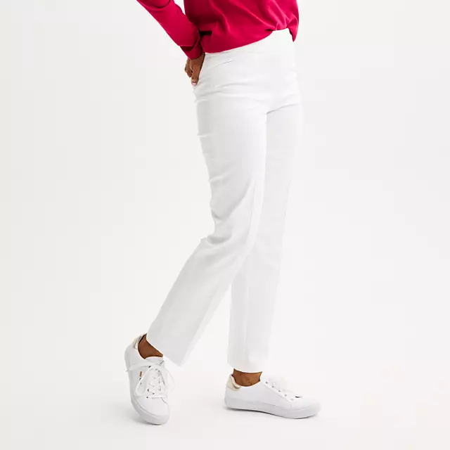 Women's Croft & Barrow® Effortless Stretch Pull-On Straight-Leg Pants