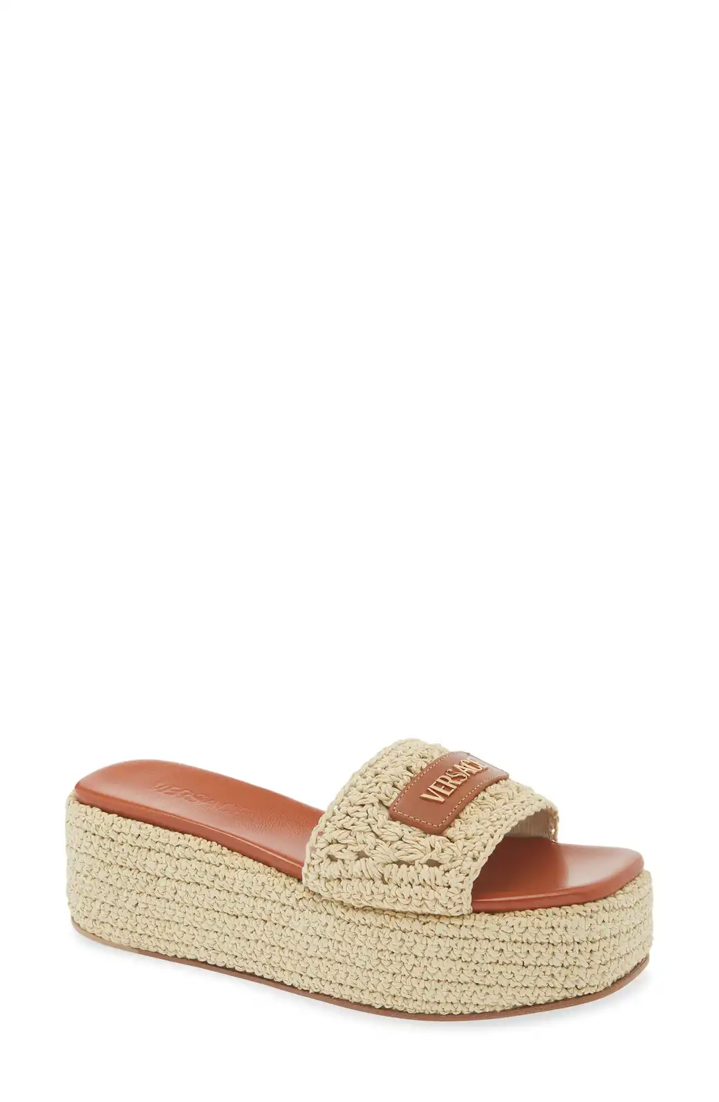 Espadrille Platform Slide Sandal