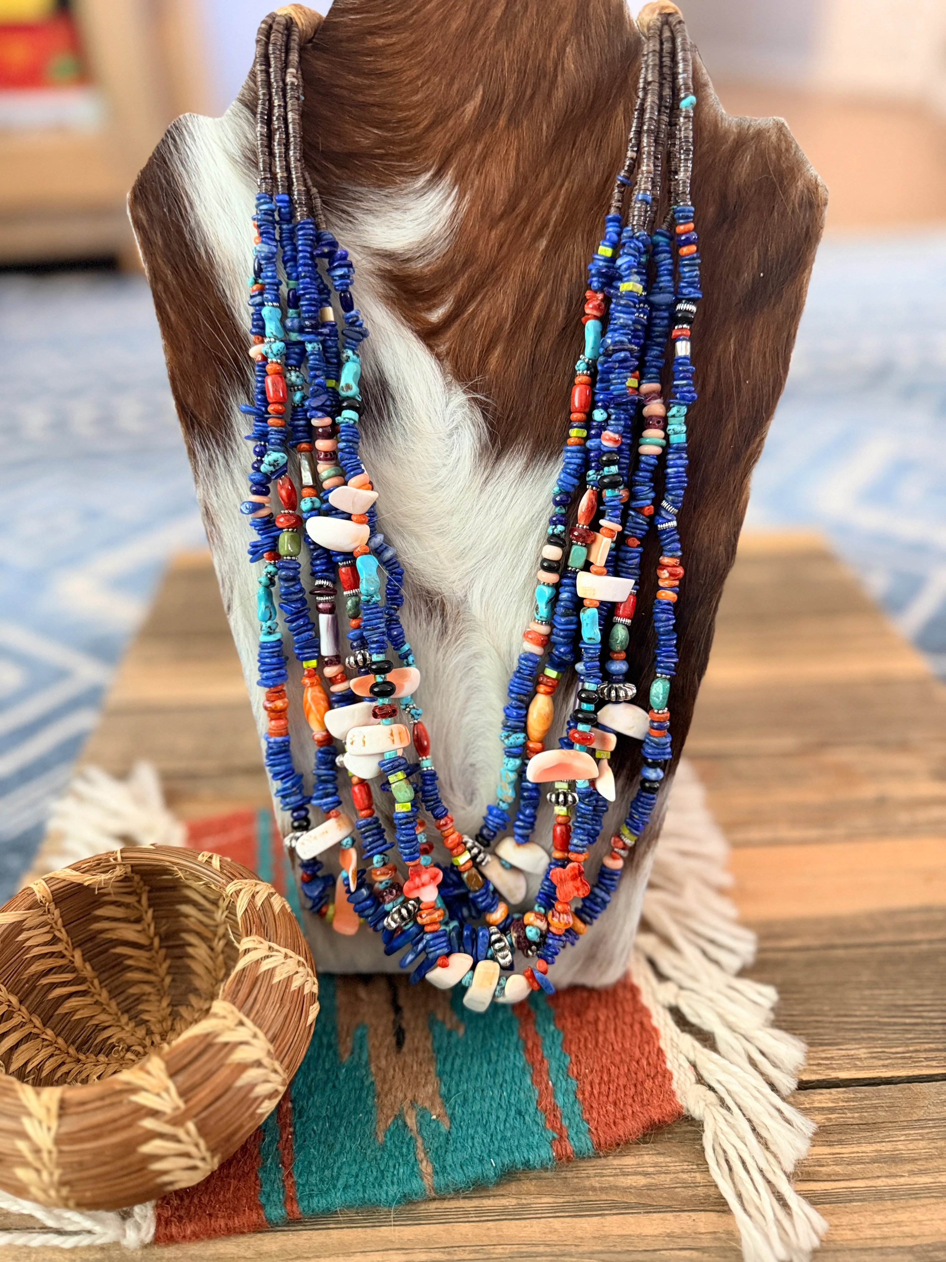 Multi Stone Beaded Necklace