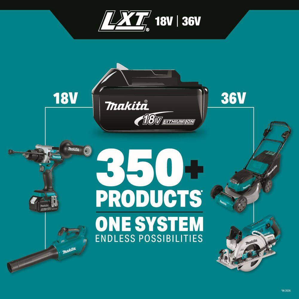 Makita 18V LXT Lithium-Ion Brushless Cordless 4-1/2 in./5 in. Paddle Switch X-LOCK Angle Grinder with AFT, Tool Only