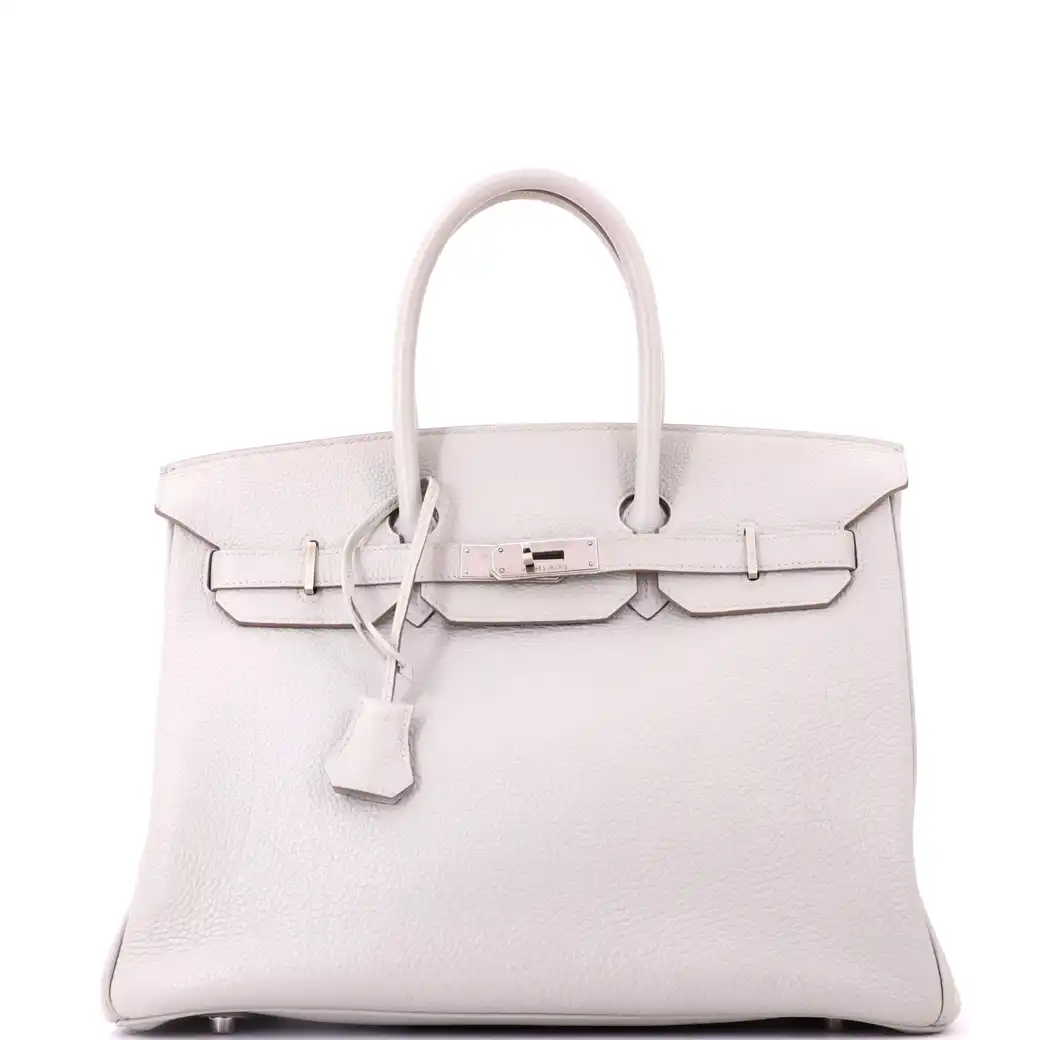 Birkin Handbag Grey Togo with Palladium Hardware 35