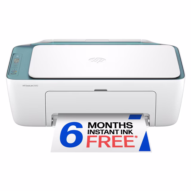Rollback, HP DeskJet 2942 Wireless All-in-One Color Inkjet Printer, 6 Months Free Instant Ink, Bristol Blue