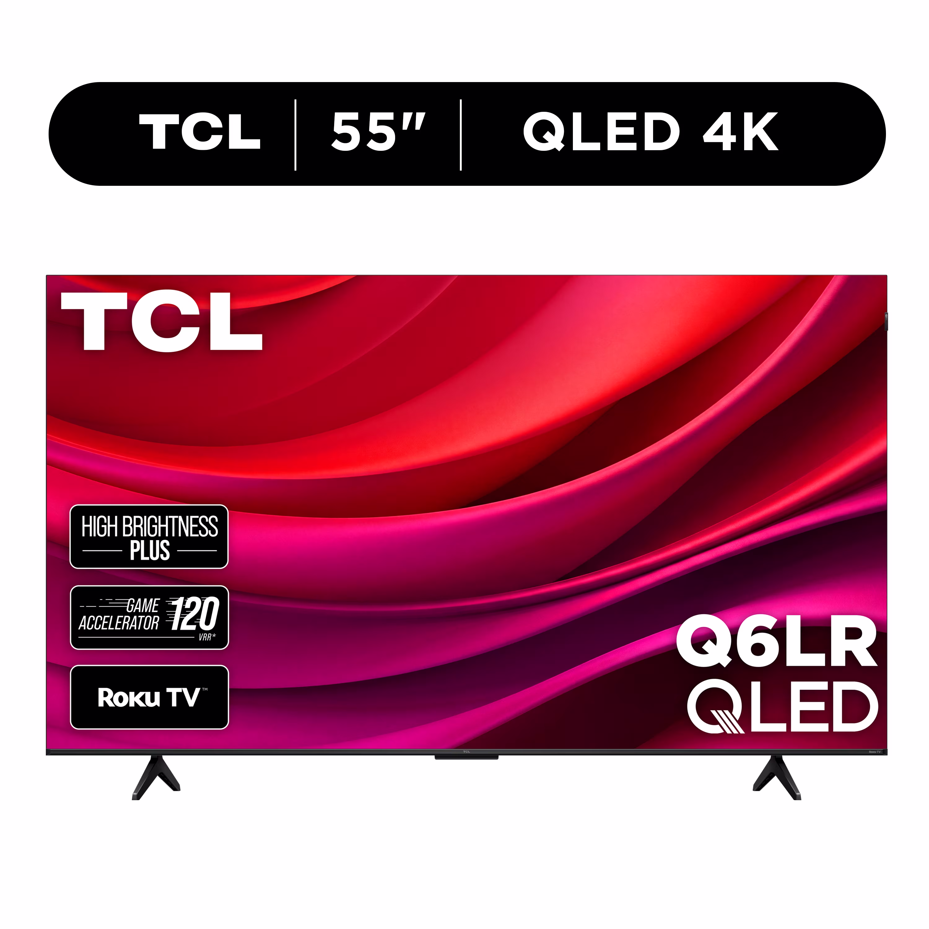 55Q6LR 55" Class (54.6" Diag.) 4K Ultra HD Smart QLED TV; Auto Game Mode (ALLM); Voice Remote; High Brightness+ LED Backlight