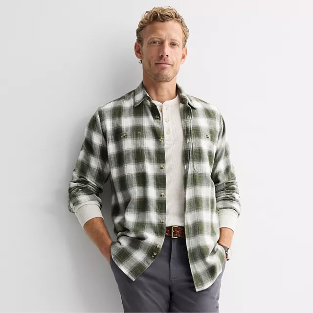 Men's Sonoma Goods For Life® Supersoft Flannel Button-Down Shirt