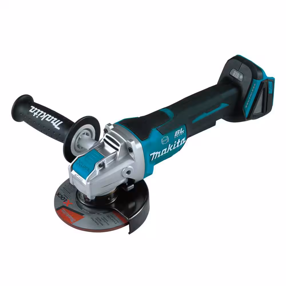 Makita 18V LXT Lithium-Ion Brushless Cordless 4-1/2 in./5 in. Paddle Switch X-LOCK Angle Grinder with AFT, Tool Only