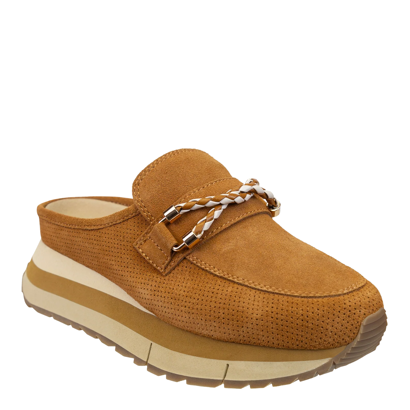 Suede Polo Platform Flats
