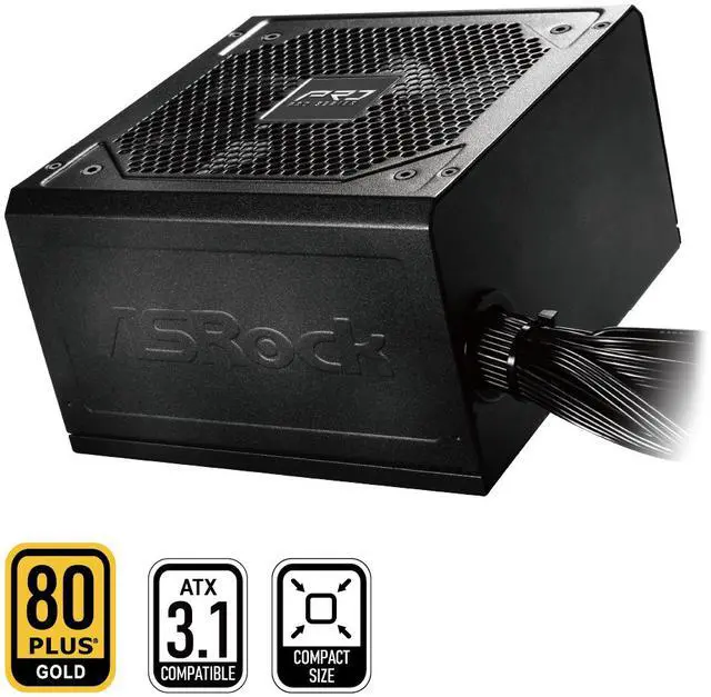 ASRock PRO Series PRO-650G 650 W ATX 3.1 Compatible 80 PLUS GOLD Certified Power Supply