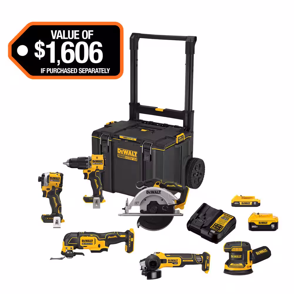 DEWALT 20-Volt MAX ToughSystem Lithium-Ion 6-Tool Cordless Combo Kit