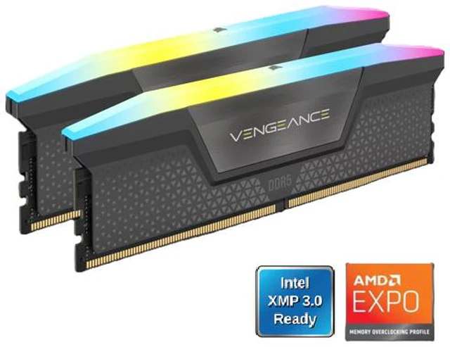 CORSAIR Vengeance 64GB (2 x 32GB) 288-Pin PC RAM DDR5 5600 (PC5 44800) Desktop Memory Model CMH64GX5M2D5600Z40