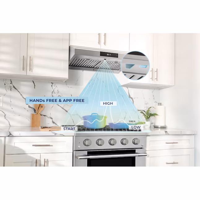 Hauslane, 30 inch Ducted 860-CFM Stainless Steel Under Cabinet Range Hood